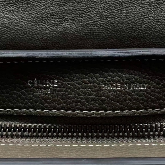 AUTHENTIC Celine Medium Shoulder Crossbody Trapeze Bag Souris Calfskin Leather - Picture 12 of 16